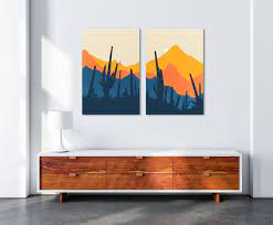 Modern Wall Art Prints Set Of 2 Canvas Art Desert Prints Etsy Modern Wall Art Prints Modern Art Prints Diy Canvas Art