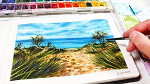 If you are venturing in the world of watercolor, this means you have experience in acrylic color painting. Easy Beach Watercolor Painting For Beginners Watercolor Painting Ideas Youtube