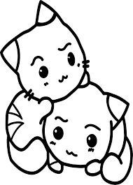 Nice Two Cats In Love Anime Coloring Page Cat Coloring Page Love Coloring Pages Cat Coloring Book