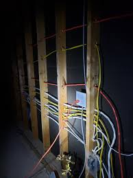 Another practice of finding electrical wires behind walls is to use a metal detector. Multiple Holes In Exterior Wall Studs For Electrical Wiring Home Improvement Stack Exchange