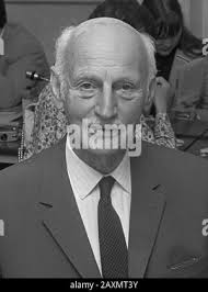 International Youth Congress in Anne Frankhuis. Mr. Kate. Otto Frank as  interested Date: 23 July 1968 Keywords: congresses, youth Institution name:  Anne Frank House Stock Photo