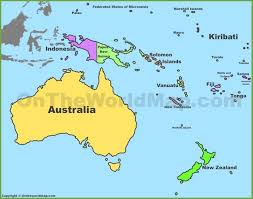 Oceania Map Oceania Tuvalu Island Map