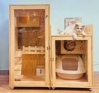 Amazon.com: WAOCEO Pet Home Pet House Cat Villa cat cage cat ...