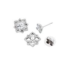 Forget Me Not Studs Simple Jewelry Diamond Drop Earrings Halo Earrings Studs