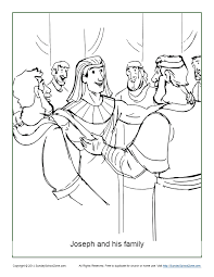 These spring coloring pages are sure to get the kids in the mood for warmer weather. Joseph And His Family Coloring Page On Sunday School Zone