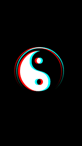 Yin Yang Glitch Wallpaper In 2020 Glitch Wallpaper Wallpaper Yin Yang