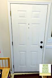 You can also remove the entire door if you prefer. Front Door Update With Chalk Paint