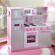 Kids Kitchen Play Set Mdf Wood Pink Food Sets 6 Piece Fridge Dishwasher Oven Ebay Kitchen Sets For Kids Kids Play Kitchen Diy Play Kitchen