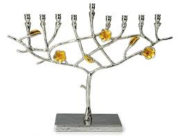Jewish Hanukkah Stainless Steel Frangipani Inspired Hanukkah Menorah Hanukkahmenorah Hanukkahdreidel Hanukkahgift Menorah Hanukkah Menorah Jewish Hanukkah