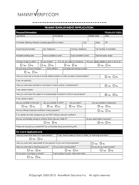 A nanny cover letter sample better than 9 out of 10 others. Nanny Application Form Fill Online Printable Fillable Blank Pdffiller