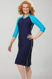 Sea Breeze Figure Flattering Drop Waist Long Swim Skirt 24 With Attached Leggings Long Swim Skirt Swim Dress Modest Modest Swimwear