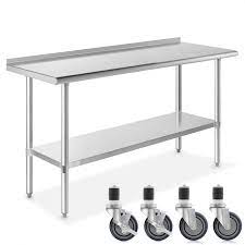 Making your own stainless steel kitchen work table is quite a process, but the effort will pay off once you are able to work on the table. 36 X 18 Stainless Steel Work Prep Shelf Table Commercial Restaurant 18 Gauge Food Preparation Equipment Prep Tables