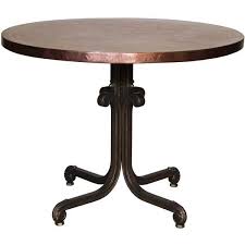 Material Of Base Metal Available In A Variety Of Finishes Top Copper Or Brass Dining Table Copper Bistro Table Bistro Dining Table