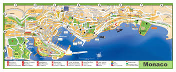 The country covers an area of only 2.1 sq. Large Detailed Tourist Map Of Monaco With Street Names Monaco Europe Mapsland Maps Of The World