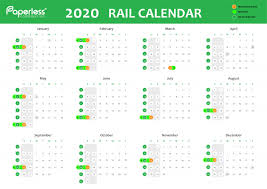 Network Rail Calendar 2020 Paperless Construction