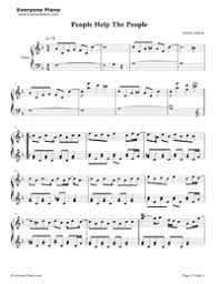Envie de passer aux choses sérieuses et commencer à apprendre un morceau avec sa partition? People Help The People Birdy Free Piano Sheet Music Piano Chords