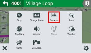 View Upcoming Elevation Change On The Camper Rv 770 Device