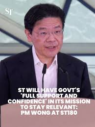 ​The Straits Times will have the Government’s “full support and confidence”  to fulfil its mission of producing a high-quality publication that informs,  educates, connects and holds Singapore society ...