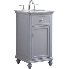 Its freestanding frame is made from solid poplar wood in the finish of your choice and built on tapered legs. Elegant Decor Otto 19 Single Granite Top Bathroom Vanity In Light Gray Vf12319gr