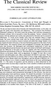 Read more baltomore form c : Formulae And Literature William C Thalmann Conventions Of Form And Thought In Early Greek Epic Poetry Pp Xxvi 262 Baltimore Md And London Johns Hopkins University Press 1984 27 50 24 45 The Classical Review Cambridge Core