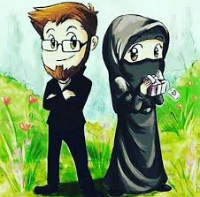 Pin By خولة ظافر On الحجاب Cute Muslim Couples Cute Cartoon Pictures Couple Cartoon