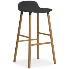 Normann Copenhagen Form Barstool H75cm Black Oak Bar Stools Normann Copenhagen Form Barstool Normann Copenhagen Form