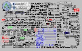 مجموعة بلوكات سيارات حافلات شاحنات اوتوكاد Dwg