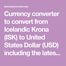 Currency Converter To Convert From Icelandic Krona Isk To