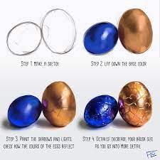 I use manual engraving along the edges of the armor since it will look deeper and match the overall brushwork. Digital Art Painting Easter Eggs In Photoshop Steemit