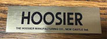 Today the hoosier cabinet can be an efficient, functional addition to any kitchen. Hoosier Manufacturing Co Label Black Brass Nameplate