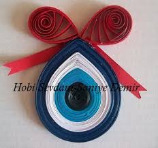 Quilling Kagit Telkari Teknigi Ile Yaptigim Nazar Boncugu Quilling Tasarimlari Kagit Cicek Origami