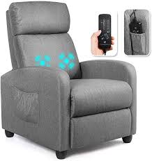 Amazon Com Giantex Recliner Chair For Living Room Recliner Sofa Wingback Chair W Massage Function Recliner Chair Home Theater Seating Leather Recliner Chair