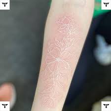 Simple white ink bird tattoo. White Ink Tattoo Fade Tattos Types