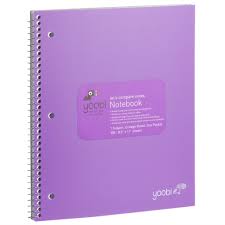1 Subject Spiral Notebook College Ruled Purple College Rule School Suplies Girl School Supplies