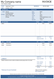 Design a professional sales invoice with this simple invoicing template. Vehicle Repair Invoice Template For Excel