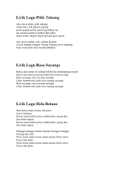 Lirik lagu dunia terbaru dan terjemahan lirik lagu, update setiap hari, lyrics, and lirik lagu. Kumpulan Artikel Bermanfaat Dan Ilmu Pengetahuan Lirik Lagu Rasa Sayange