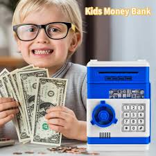 Doingart Electronic Piggy Bank Toy for Kids, Code Lock Mini ATM Safe Coin  Cash Banks Money Saving Box, Can Auto Scroll Money Saver with Security ...
