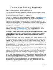 Assignment 2 Comparative Anatomy 1 Assignment 2 Comparative Anatomy And Fossil Hominins 15 Points Due October 18 On Blackboard Before Class Begins Course Hero