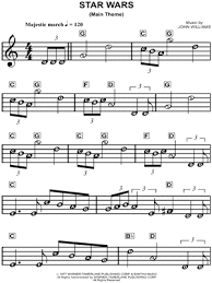 See the quick guide on how to read the letter notes, at the bottom of this post, to help you understand how to read the letter note sheet music below. Star Wars Main Theme From Star Wars Sheet Music For Beginners In C Major Download Print Sku Mn0127456