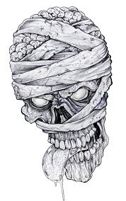 Tattoos can be of various types and designs like cartoon tattoos, phrases, names, artistic work, celebrity faces, spiritual, religious and any abstract thing in the world. Sick Mummy Tattoo Design Photo Png Sick Tattoo Stencils Mummy Skull Tattoo Full Size Png Download Seekpng