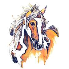 Amazing full color beautifully shaded, symbolises freedom, life, calm and inspiration. Realistic Indian Horse Tattoo Design