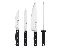 Some also feature kitchen knives, and come in attractive knife blocks that will look great on your kitchen counters. Buy Amazon Brand Solimo Premium High Carbon Stainless Steel Kitchen Knife Set 4 Pieces With Sharpener Silver Online At Low Prices In India Amazon In