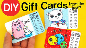 Custom gift card design and gift card printing. How To Make Gift Cards From The Heart Fun Diy Holiday Craft Youtube
