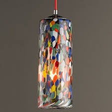 We are obsessed with this pendant light's simple silhouette. Colorful Glass Cylinder Pendant Light Glass Cylinder Pendant Light Pendant Light Blown Glass Pendant Light