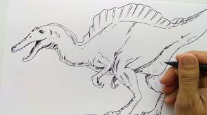 Cara Menggambar Dinosaurus Buas Youtube