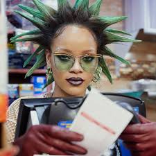 Rihanna Sports Unexpected Green Spiked Hair On The Cover Of Paper Magazine Look Rihanna Cover Rihanna Sebastian Faena