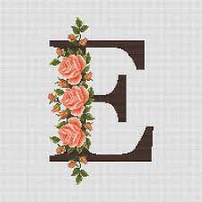 Counted cross stitch patterns monogram letter k. Monogram E Cross Stitch Pattern Floral Letter Modern Design Personalized Initial Anniversary Baby Birthday Gift Instant Download Pdf 578 In 2021 Monogram Cross Stitch Modern Cross Stitch Cross Stitch Embroidery