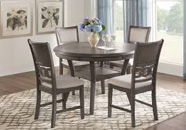 Brookgate Gray 5 Pc Round Dining Set 499 99 5pc Set Includes Side Chair 4 Round Dinin In 2020 Dining Room Sets Dining Table Dimensions Counter Height Dining Sets