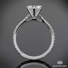 Cathedral Three Quarter French Set Eternity Diamond Engagement Ring 3590 Prong Setting Engagement Ring Round Solitaire Engagement Ring Diamond Engagement Ring Set