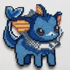 Vaporeon Design Credits To Steamgeekcreations Beadsprite Hamabeads Retro Gaming Game Pixel Art Pokemon Perler Bead Art Pokemon Cross Stitch